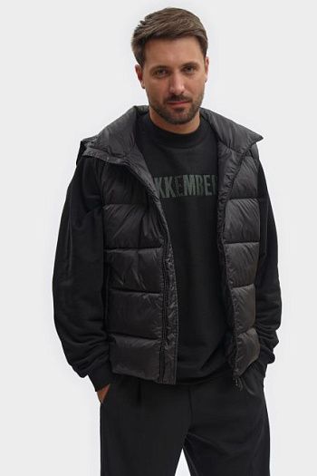 Жилет утепленный черный Bikkembergs