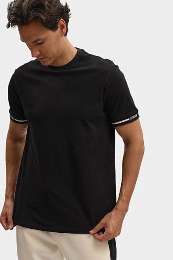 Футболка хлопковая черная Armani Exchange