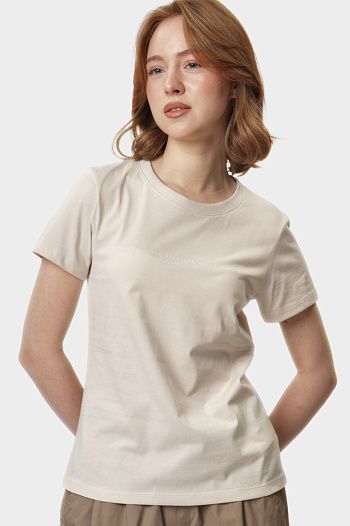 Футболка хлопковая бежевая Calvin Klein Jeans