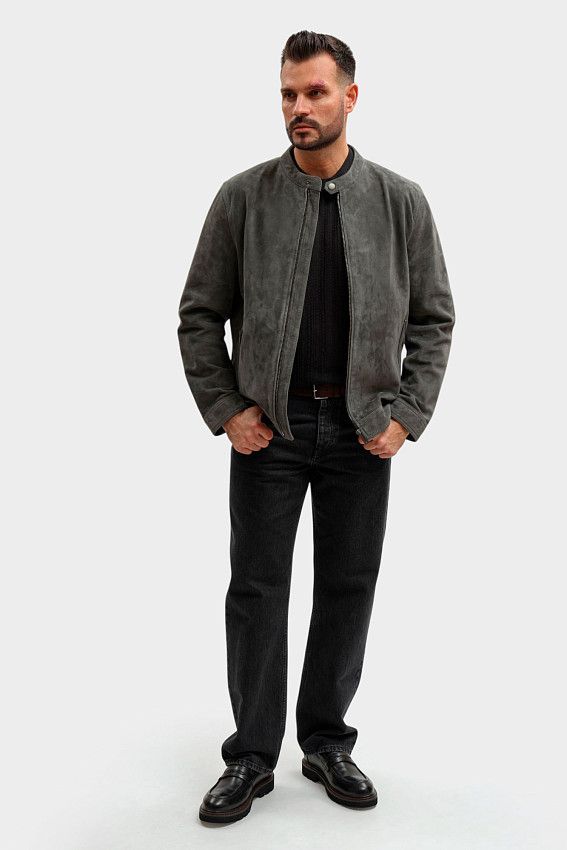 Куртка кожаная Strellson Серый