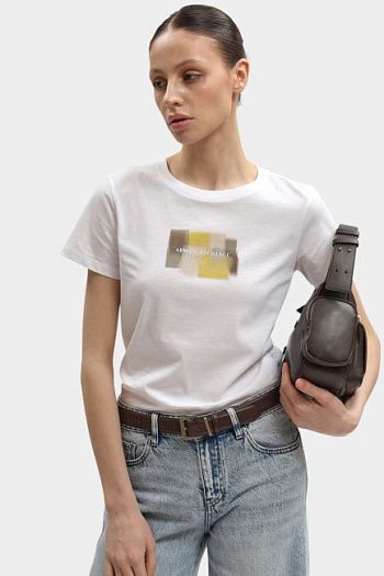 Футболка хлопковая белая Armani Exchange