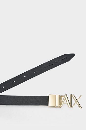 Ремень черный кожаный Armani Exchange