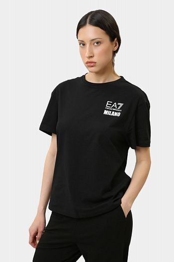 Футболка хлопковая черная EA7