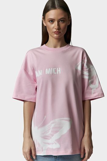 Футболка хлопковая розовая Van Mich