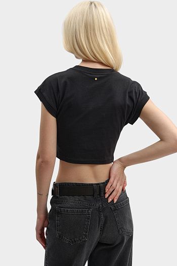 Кроп-топ из хлопка Armani Exchange