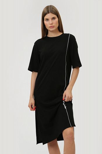 Платье хлопковое черное Armani Exchange