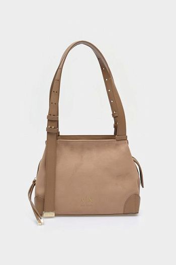 Сумка на плечо бежевая Armani Exchange