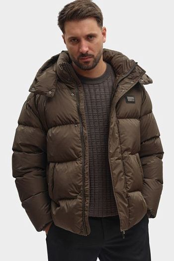 Пуховик хаки Emporio Armani