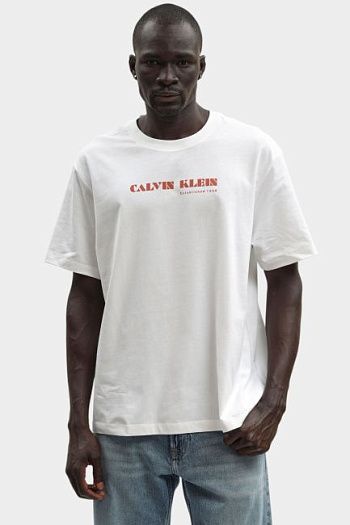 Футболка хлопковая белая Calvin Klein Jeans