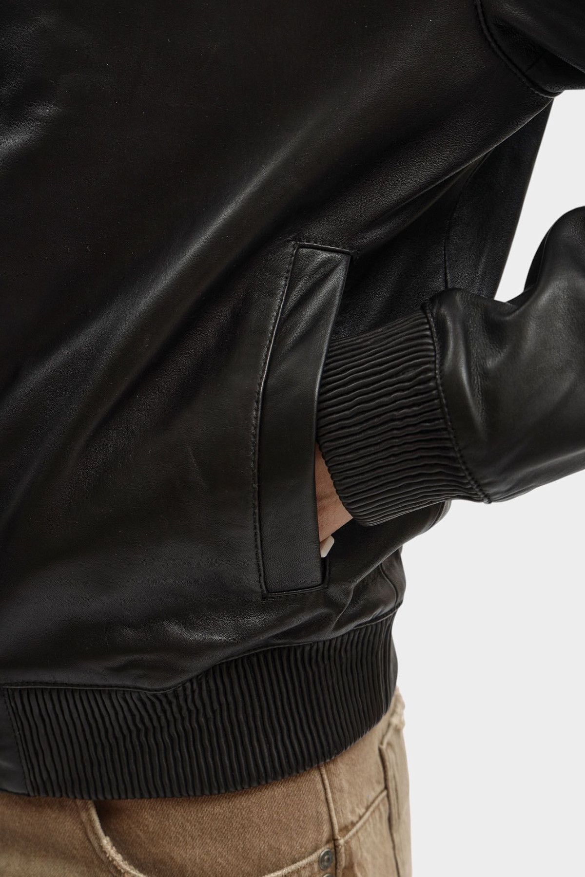 Куртка кожаная Bikkembergs Черный