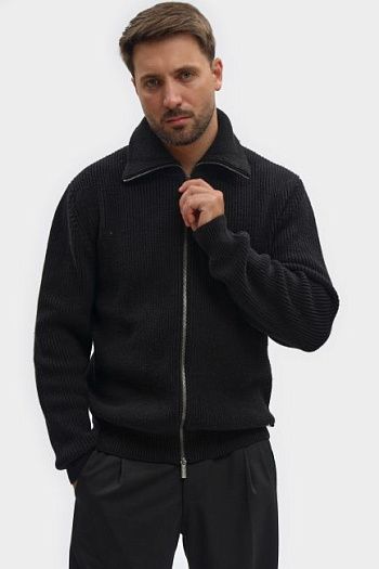 Свитер хлопковый черный Bikkembergs