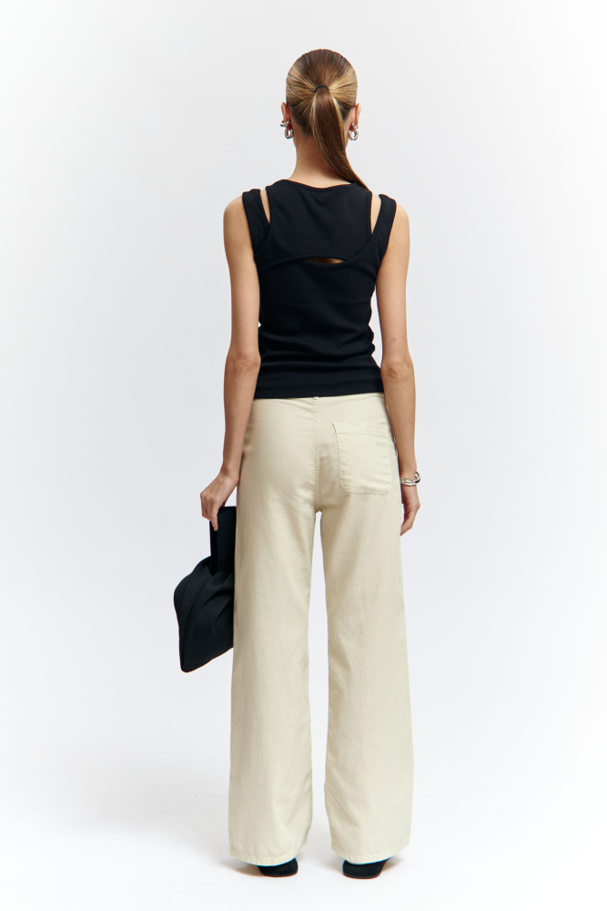 VW-OMA-55-447 брюки льняные van mich 