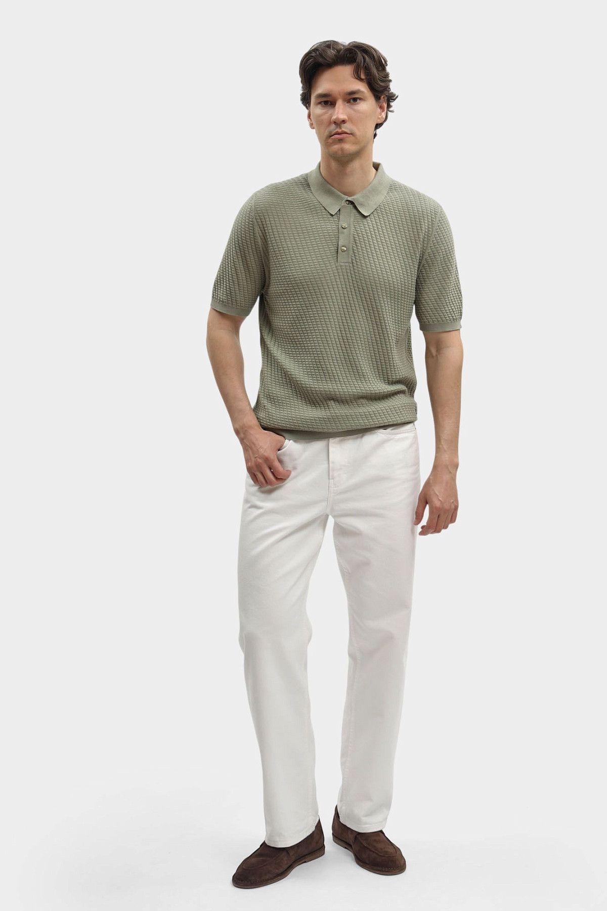 Поло трикотажное Trussardi Зеленый