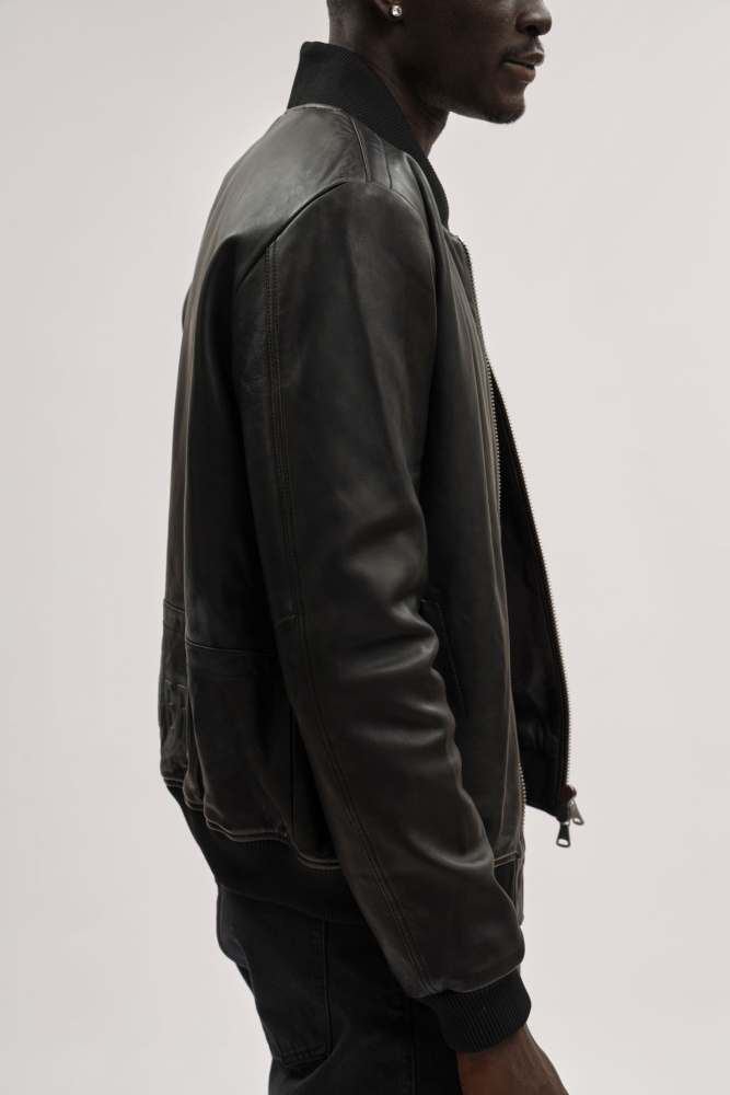 BML1031 Куртка кожаная Bikkembergs Черный