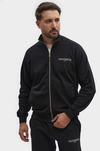 Толстовка хлопковая черная Van Mich