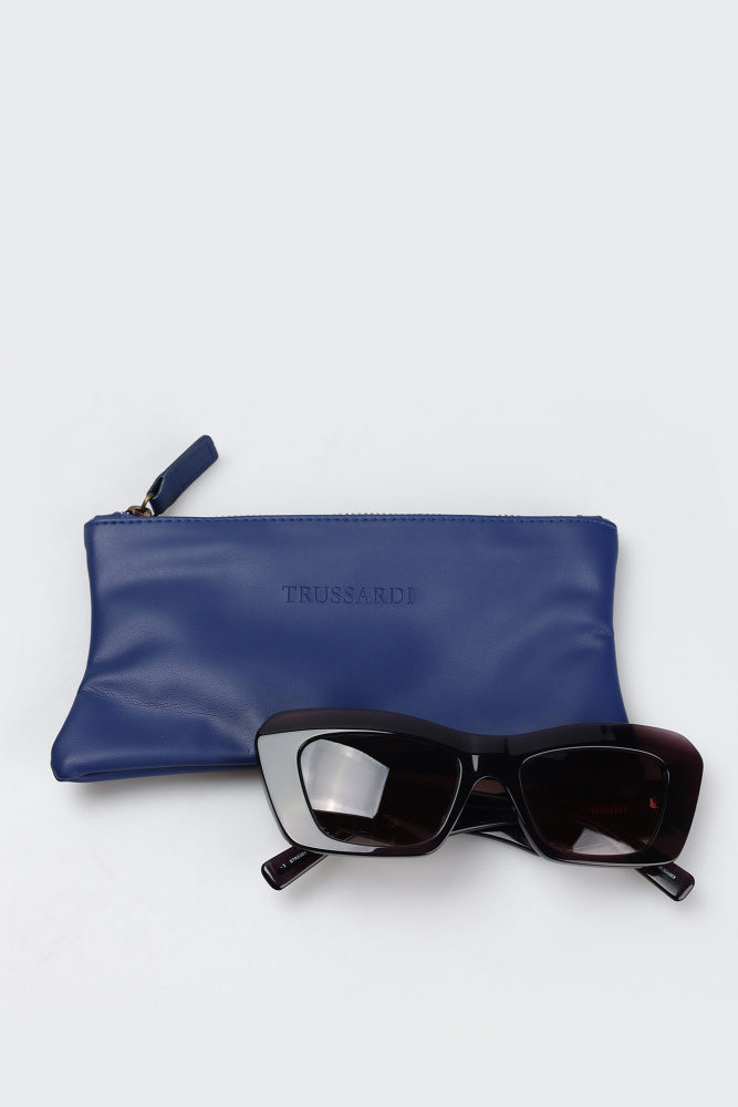 Trussardi-536V-W09 Очки с футляром Trussardi Бордовый