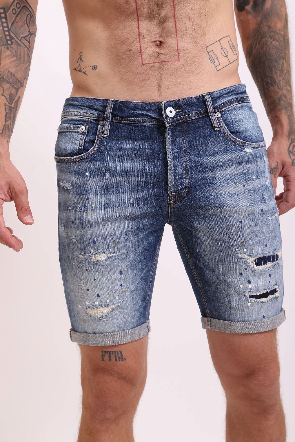 Шорты джинсовые Jack & Jones Голубой
