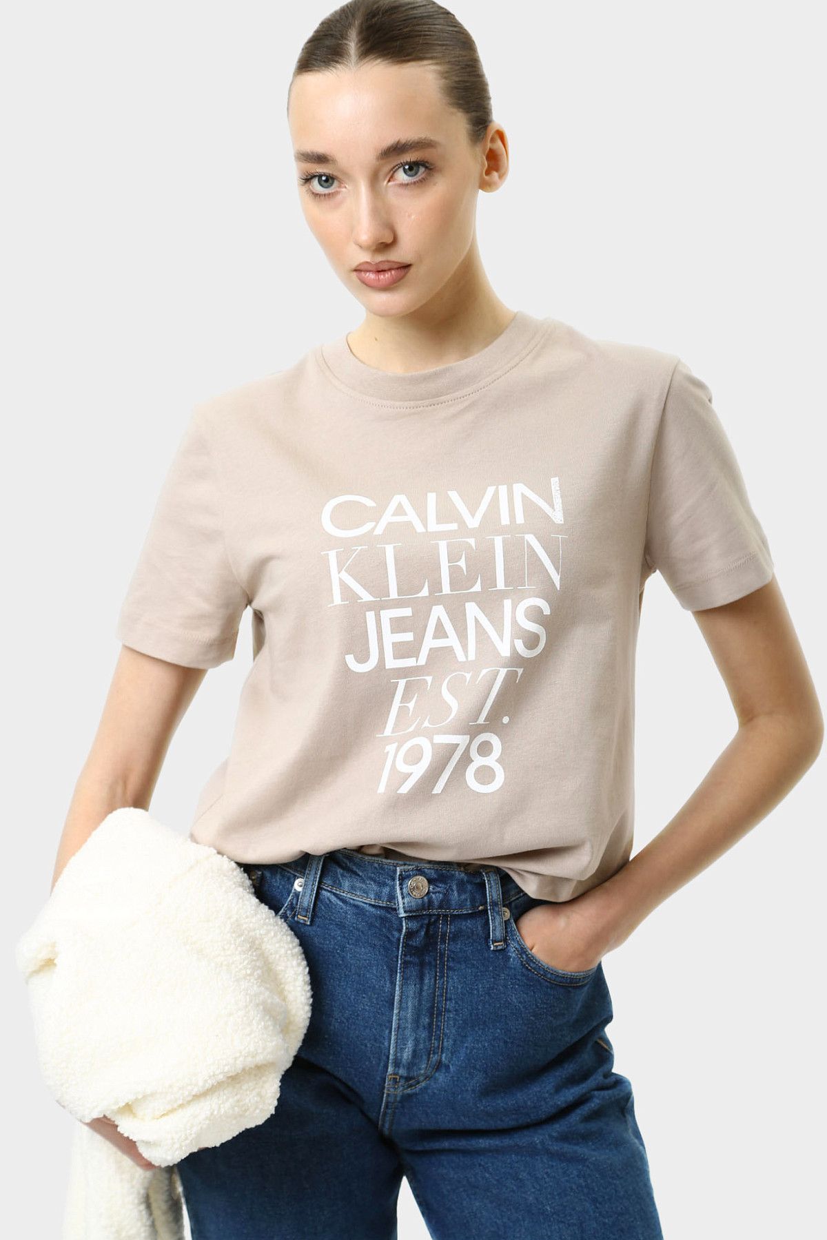 Футболка Calvin Klein Jeans Бежевый