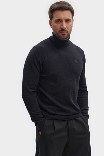 Водолазка шерстяная черная Karl Lagerfeld