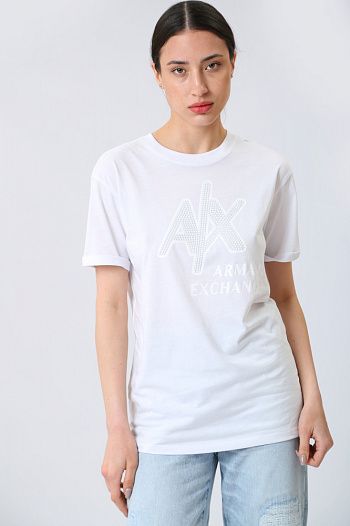 Футболка хлопковая белая Armani Exchange