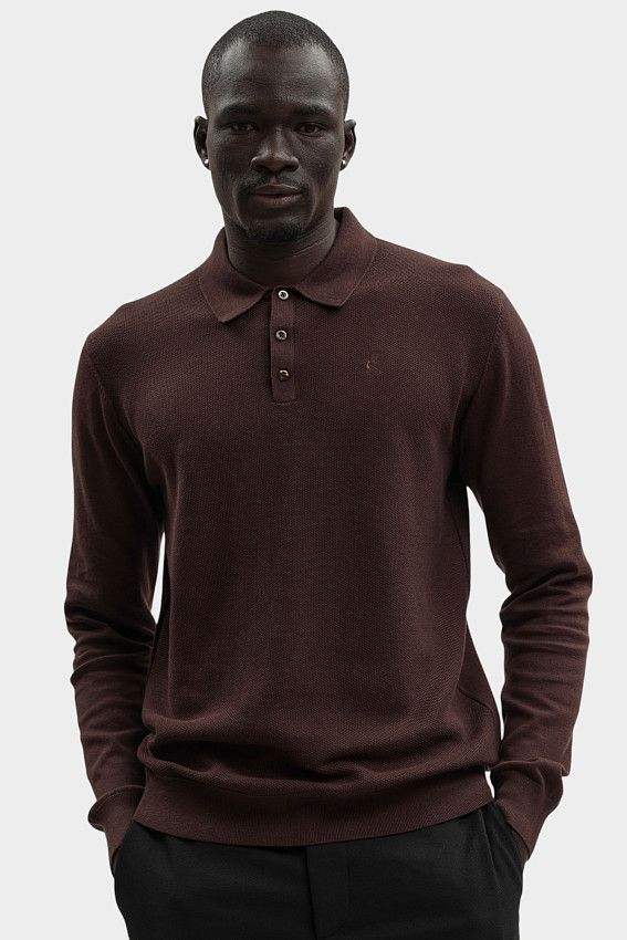 Поло Karl Lagerfeld Коричневый