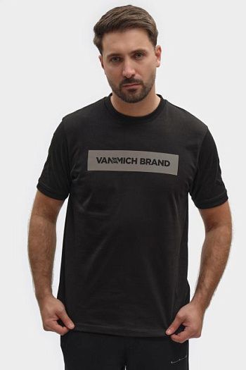 Футболка хлопковая черная Van Mich