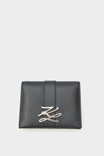 Кошелёк кожанаый черный Karl Lagerfeld