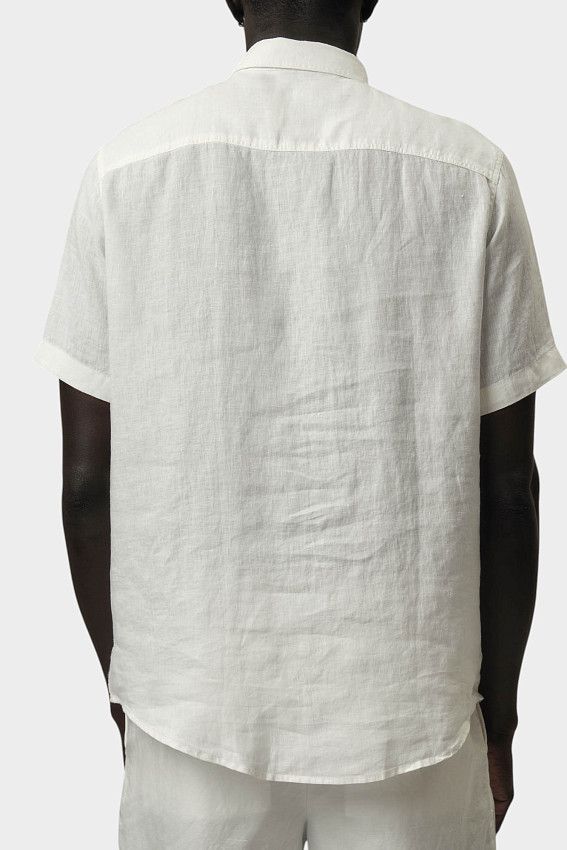 Рубашка льняная Armani Exchange Белый