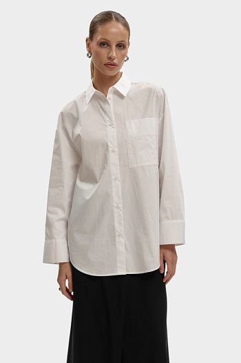 Рубашка хлопковая белая Armani Exchange