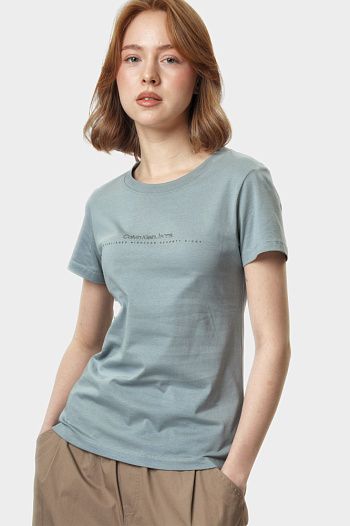 Футболка хлопковая голубая Calvin Klein Jeans