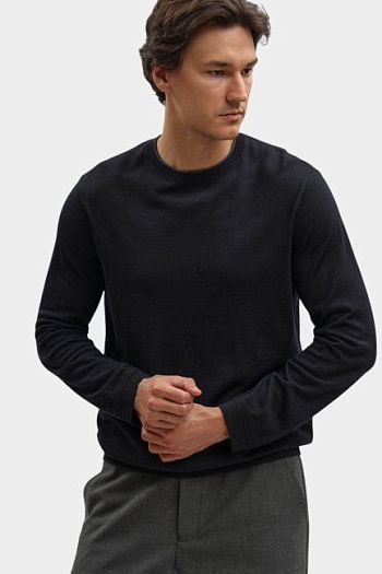 Джемпер шерстяной черный Emporio Armani
