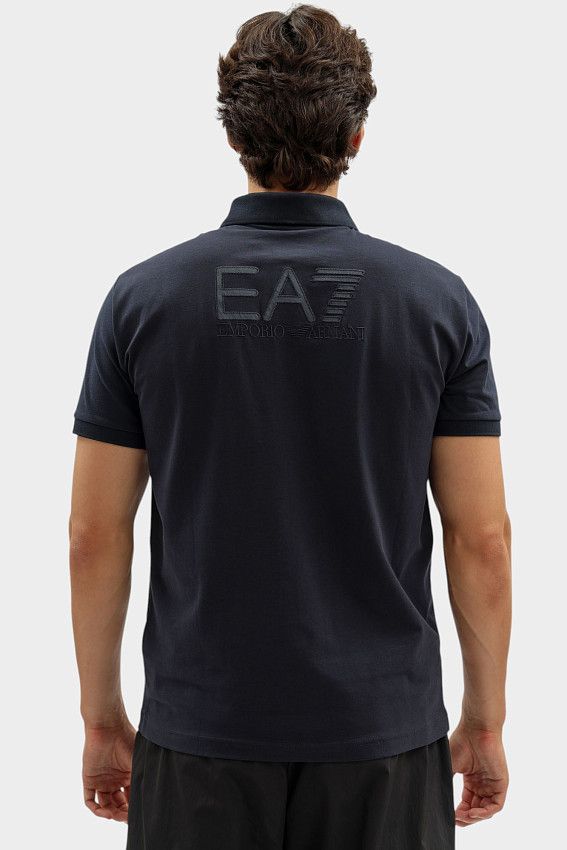 Поло EA7 Голубой