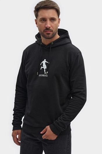 Худи хлопковое черное Bikkembergs