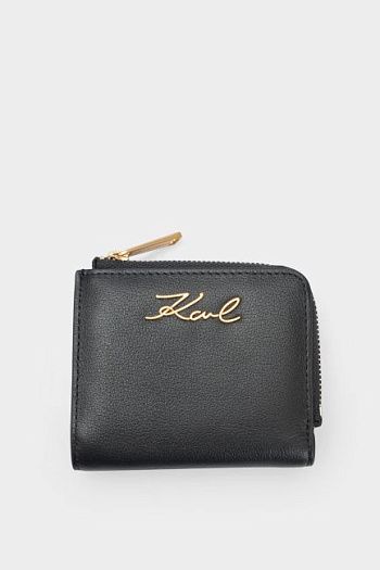 Кошелек кожаный черный Karl Lagerfeld