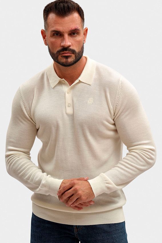 Поло с длинным рукавом Karl Lagerfeld Бежевый