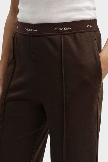 Брюки спортивные хлопковые коричневые Calvin Klein Jeans