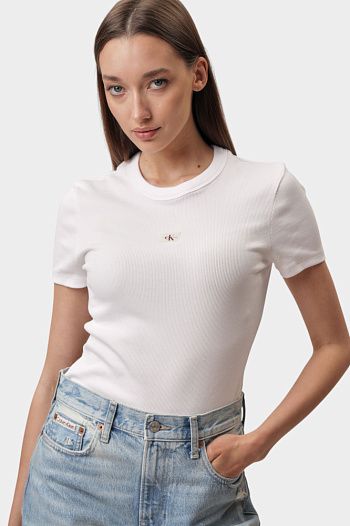 Футболка хлопковая белая Calvin Klein Jeans