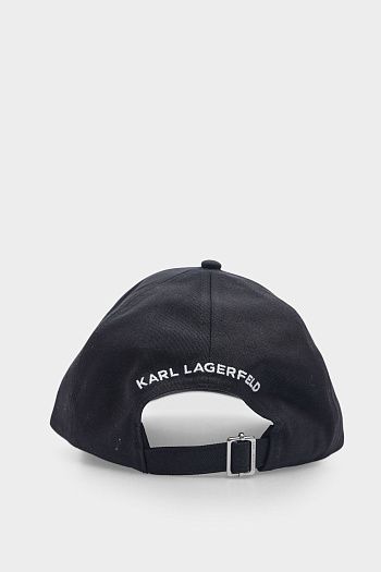 Кепка хлопковая черная Karl Lagerfeld