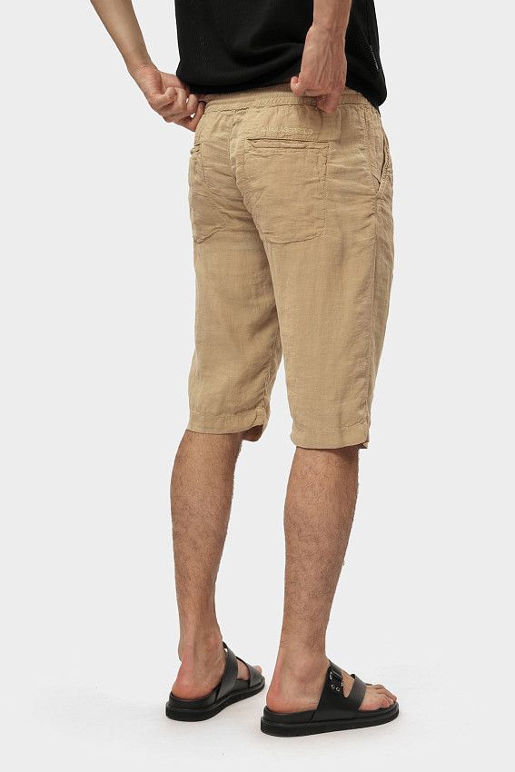 Шорты льняные Karl Lagerfeld Бежевый