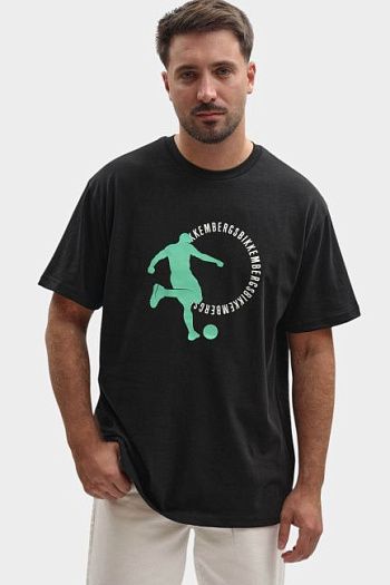 Футболка хлопковая черная Bikkembergs