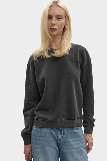 Свитшот хлопковый черный Pepe Jeans