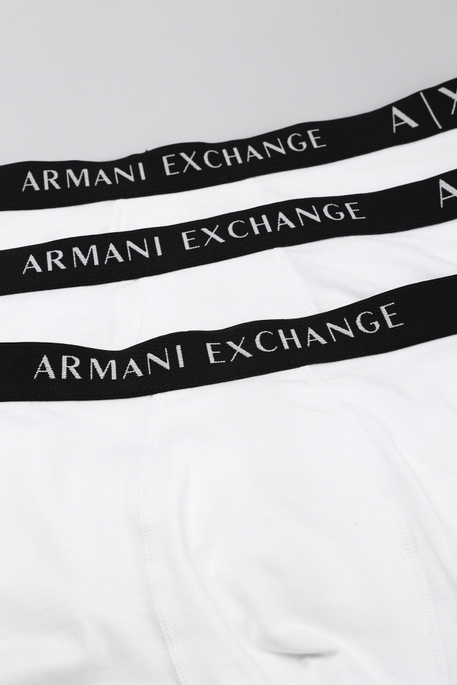 957028_CC282 Трусы 3 шт Armani Exchange Белый