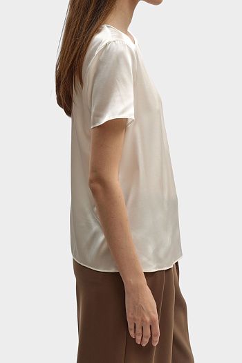 Топ из шелка Emporio Armani