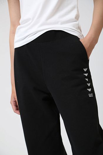 Брюки спортивные хлопковые черные Armani Exchange