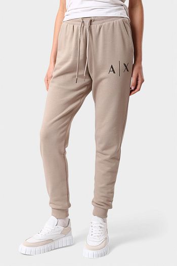 Брюки спортивные хлопковые бежевые Armani Exchange