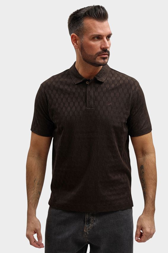 Поло Emporio Armani Коричневый