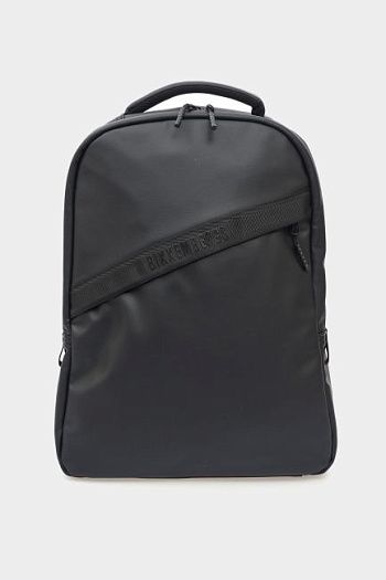 Рюкзак кожаный черный Bikkembergs