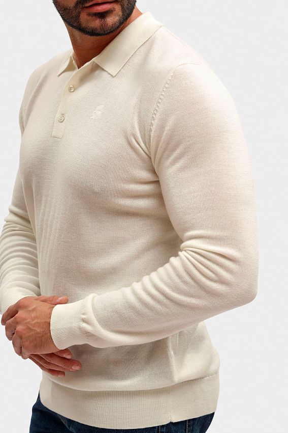 Поло с длинным рукавом Karl Lagerfeld Бежевый