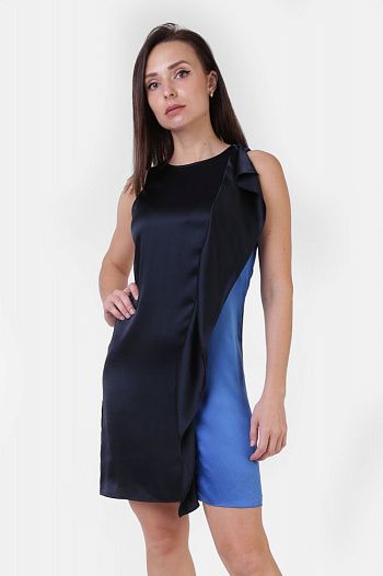 Платье из вискозы синее  Armani Exchange