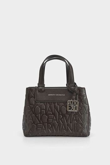 Сумка с клапаном коричневая Armani Exchange